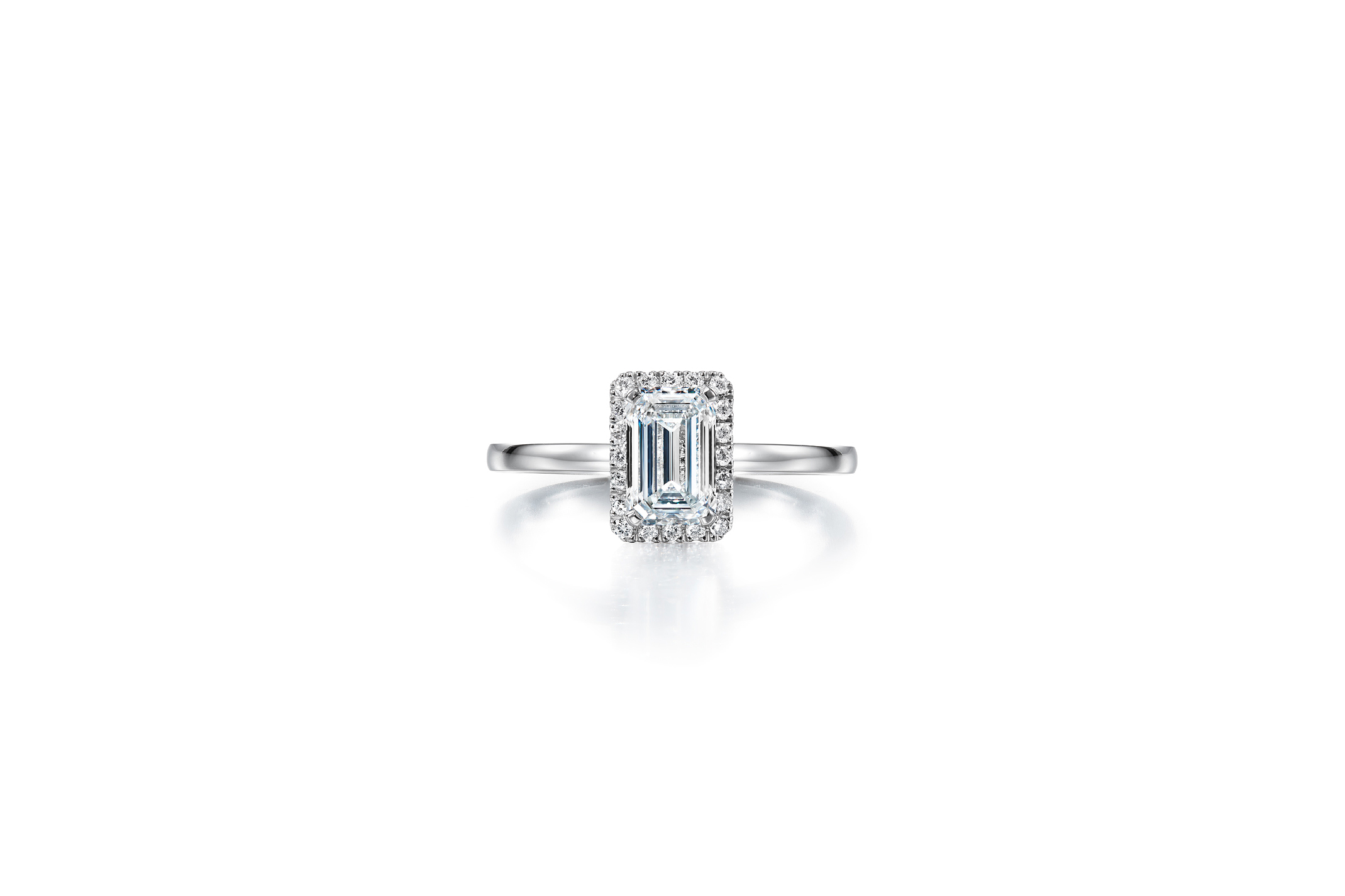 Emerald cut solitaire